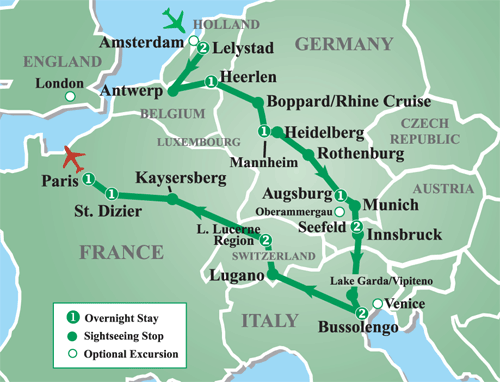 Heart of Europe Map