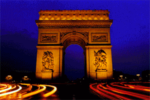 Arc du Triomphe and Montmartre in Paris, Trevi Fountain in Rome